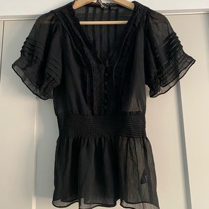 Shear black guess blouse